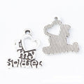 I Love My Soldier Heart Metal Word Charms Jewelry Making Pendants view 7