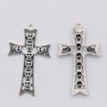 Skull Inset Cross Charm in Multiple Metal Finishes for Jewelry Making view 8
