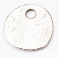 Round Blank Tag Charm in 2 Metal Finishes for Jewelry Making view 4