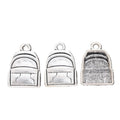 Pocketed Backpack Metal Charm Pendant in 1 Finish for DIY Jewelry view 3
