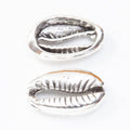 Dimensional Cowrie Shell Metal Beads in Four Finishes view 9