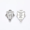 Religious Portrait Two Loop Connectors in 3 Metal Finish Options view 8
