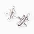 Antique Bronze and Silver Dimensional Airplane Charms view 7