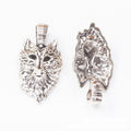 Wolf Head Bail Charm in 2 Metal Finishes for Jewelry Making view 6