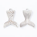 Whale Tail Charm in 2 Finishes Metal Component for Jewelry Making view 6