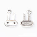 Rabbit Face Metal Charm in 2 Distinct Finishes for Jewelry Making view 6