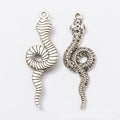Coiled Snake Charm Metal Jewelry Making Component Pendant view 5