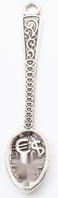Ornate Spoon Charm Pendants in Two Antique Finishes view 4
