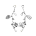 Flowering Branch Charms in Two Antique Metal Finishes view 6
