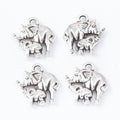 Mother and Calf Elephant Charms in Two Antique Finishes view 6