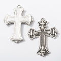 Flared Cross Metal Charm In 2 Finish Options for Jewelry Making view 6
