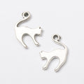 Smooth Cat Silhouette Pendants in 4 Metal Finish Options view 9