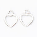 Open Heart Outline Metal Charms In Three Finishes Jewelry Findings view 8
