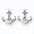 Heart Anchor Charm in 2 Metal Finishes for Jewelry Making view 6