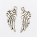 Detailed Angel Wing Metal Charms in Five Color Finishes view 10