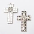 Vintage Studded Cross Charms in Multiple Finishes for Jewelry Making view 6