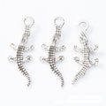 Slender Crocodile Antique Metal Charms In Two Finishes view 6