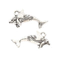 Leaping Dolphin Metal Charms in Antique Bronze and Silver view 6