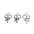 Bow and Candy Cane Charms in Bronze and Antique Silver view 6