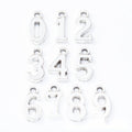 Metal Number Charms from Zero to Nine in Four Finishes view 9