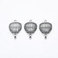 Striped Air Balloon Metal Charm in 2 Pictured Finishes view 6