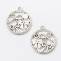 Round Glasses and Bow Charms in Two Antique Finishes view 6
