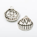 Frosted Cupcake Charm In 2 Metal Finishes For Jewelry Making view 6