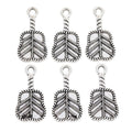 Leaf-Shaped Fan Metal Charm in 1 Finish for Jewelry Making view 3