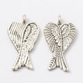 Folded Angel Wings Charm in 2 Metal Finishes for Jewelry Making view 6