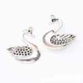 Textured Swan Metal Charms in Two Antique Finishes view 6