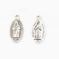 Oval Praying Figure Medal Charm in 2 Metal Finishes for Jewelry Making view 6