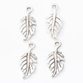 Veined Leaf Charm in 2 Metal Finishes for Jewelry Making view 6