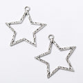 Open Star Outline Metal Charm In 5 Finish Options for Jewelry Making view 10