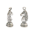 Horse Head Charm with a chess-knight horse profile in 3 Metal Finishes view 8