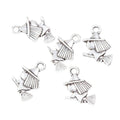 Vintage Style Metal Witch Figure Charm in 5 Metal Finishes view 10