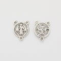 Vintage Saint Benedict Three Loop Connector in 4 Metal Finishes view 9