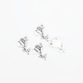 Bronze Gold Rose Gold and Silver Rose Charms for Jewelry Making view 9