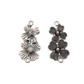 Double Flower Connector Jewelry Making Component In 1 Finish Option view 3