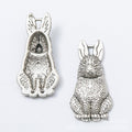 Detailed Sitting Rabbit Metal Charms In Four Finishes view 9
