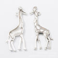 Long Neck Giraffe Metal Charm Pendant in Two Vintage Finishes view 6