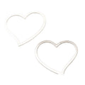 Open Heart Outline Jewelry Links in Two Antique Finishes view 6