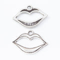 Open Lip Outline Metal Charms In Three Finishes For Jewelry Making view 8