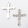 Assorted Ornate Crosses Metal Charm for Jewelry Making, 2 Finishes view 6