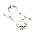 Horse Silhouette Round Toggle Clasp Set in 2 Pictured Finishes view 6