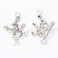 Skating Snowman Charms in Antique Bronze, Antique Silver view 6