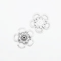 Open Five Petal Flower Connector in Two Antique Finishes view 6