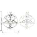 Goat Head Pentagram Large Silver Tone Metal Pendant view 3