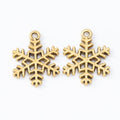 Six Point Snowflake Metal Charm Pendant Jewelry Making Component view 8