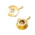 Coffee Cup And Saucer Metal Charm In 5 Finish Options view 9
