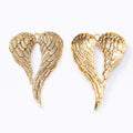 Open Angel Wing Metal Charms in Five Antique Finishes view 9
